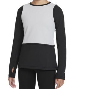 Nike Pro Dri-FIT Big Kids' (Girls) Long-Sleeve Training Top, Small